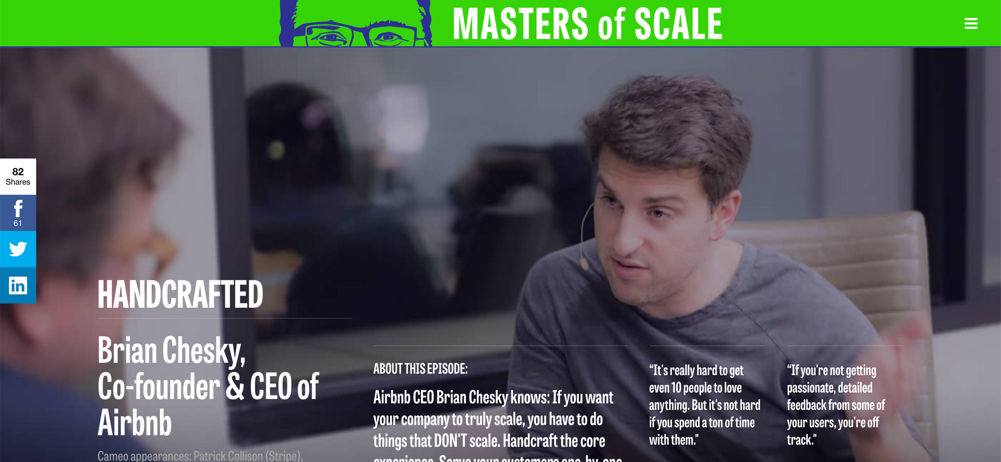 Masters of Scale - Brian Chesky